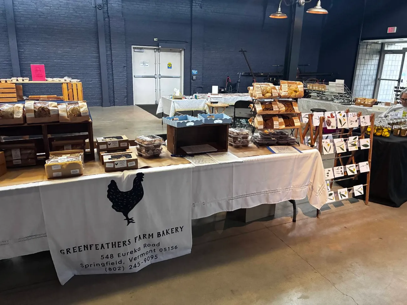 The Greenfeathers Farm Bakery market stall
